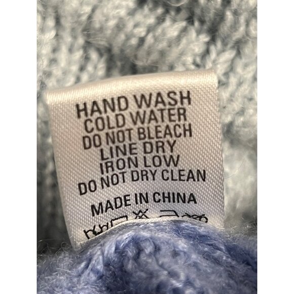 Promesa Women Oversized S Color Block Blue Knit Cardigan Sweater Grandma Core - Picture 14 of 14